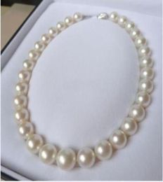 Bijoux en perles fines, collier de perles blanches naturelles de la mer du sud, rondes et parfaites, longues de 1316mm, 14K4300372