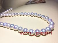 Fine Pearls Jewelry Australie top 17 "12-14mm REAL south sea Parfait collier de perles rondes BLANC 14K