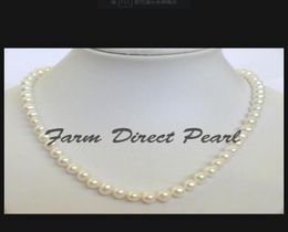 Joyas de perlas finas Natural 22 cuadros de larga pulgada Long Genuine 78 mm Collar de perlas de hilo blanco 6413771