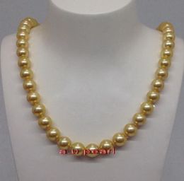 Bijoux de perles fins longs long 26quot1011mm Natural Real Sea South Golden Pearl Collier 14K8528542