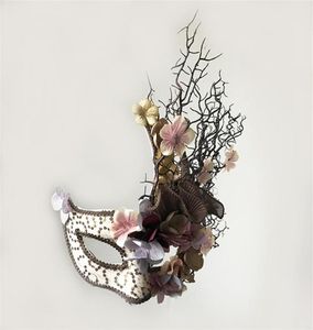 Fine Venetian Broadway Floral Tree Branches Antler Mask Masquerade Christmas Makeup Party Fancy Dishing Makes Accessories 2009292720774