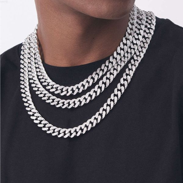 Fine VVS Gra Mossanite Jewelry Hip Hop Iced Out Diamond 925 STERLING Silver Moissanite Cuban Link Chain