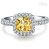 Fine en gros - 3 anneaux de mariage dorés à 3 ct pour femmes Classic princess coupé simuler diamant anneau pour le style halo de fiançailles