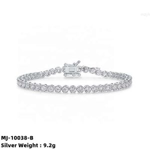 Bracelets pour femmes fins bijoux 925 Brangle en argent sterling vvs oec moissanite diamant célèbre bracelet de manchette de marque