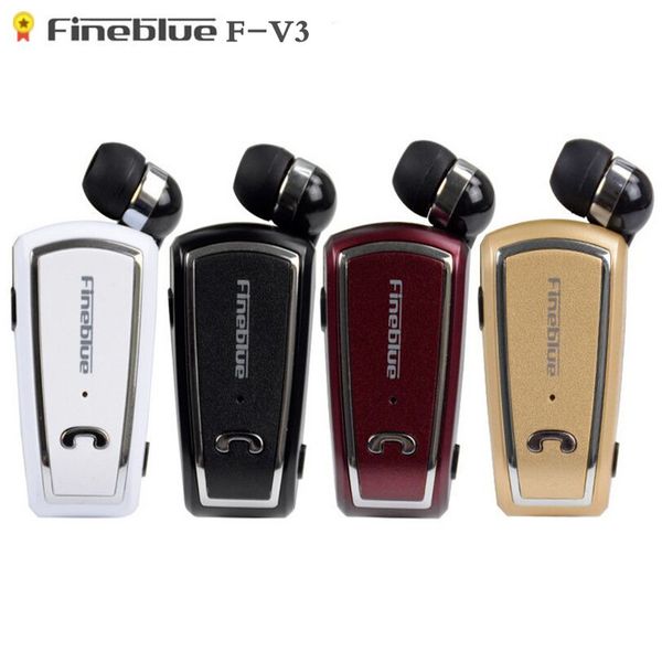 Fineblue F-V3 rétractable Clip-on Bluetooth 4.0 écouteur casque stéréo sans fil