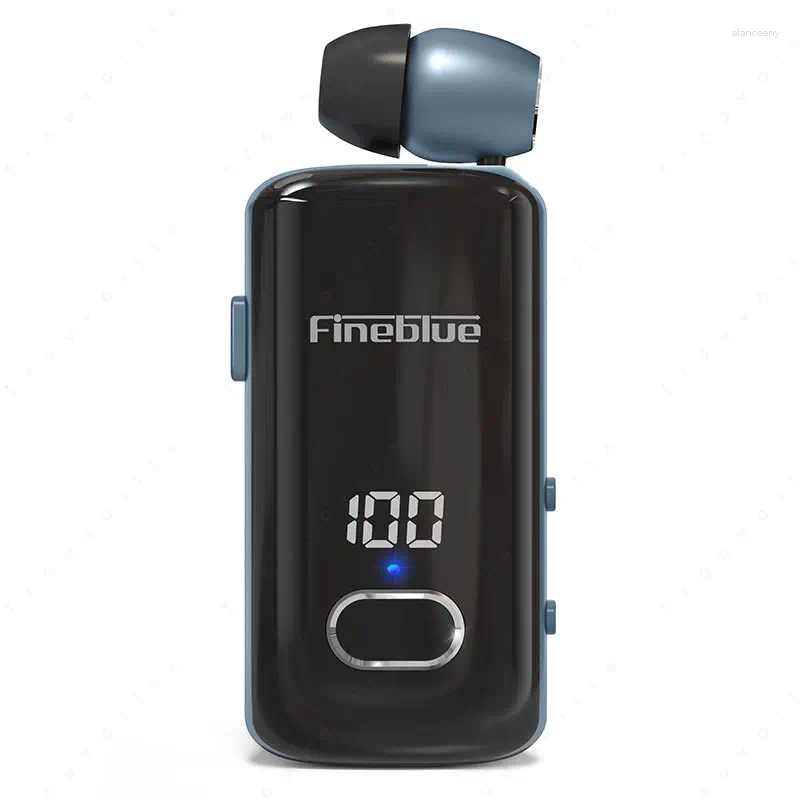 FineBlue F580 Clip-On Lotus Wireless Headset Bluetooth 5.3マイクパワーディスプレイ付きヘッドフォン