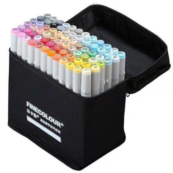 Marqueurs d'art FINECOLOUR Sketch Marker Set Dessin professionnel Art Marqueurs Penfor caligraphy Y200709