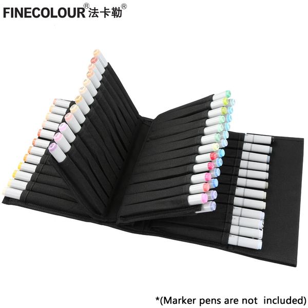 FINECOLOUR – étui pour stylos marqueurs, grands sacs à fermeture éclair pour Art Fineliner, fournitures portables et pratiques pour crayons, 240311