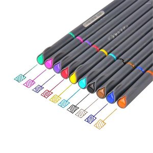 Ensemble de stylos de couleur Fineliner, pointe fine colorée de 0,38 mm, couleurs assorties, 10 pièces