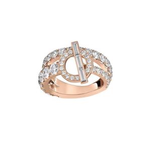 Finesse ring voor dames ingelegde kristal bruiloft designer ringen tegenkwaliteit gemaakt van puur zilveren premium geschenken offici￫le reproducties 007