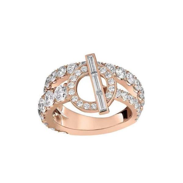 Bague Finesse H pour femme couple créateur argent 925 diamant T0P Advanced Materials reproductions officielles bijoux en cristal de luxe avec boîte 001