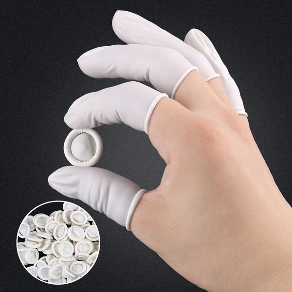 Boungers d'environ 260/700 pièces gants de doigt jetable non toxiques gants en caoutchouc protecteur de la latex nature