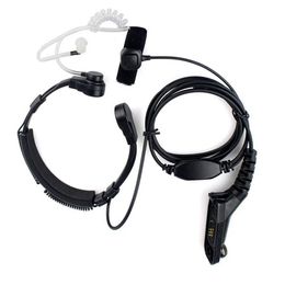 Vinger PTT Keel Mic Covert Acoustic Tube Headset voor Motorola Walkie Talkie P8268 P8260 P8200 XPR6550 XPR6300 DP3400 DP3600