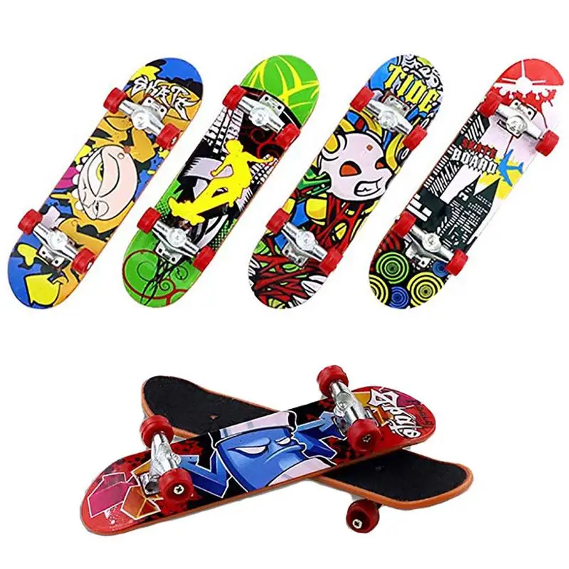 Finger Skateboard Toys Miniature Intellectual Finger Toys Gothic Alloy Fingerboards Mini Finger Board Kids Birthday Party Gifts