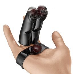 Funda para el dedo vibrador punto g orgasmo masaje clítoris estimular masturbador femenino juguetes sexuales para mujeres parejas producto adulto