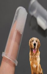 Cepillo de dientes de dedo perro súper suave mascota de dedo dedo perrito mal aliento Tartar dientes herramienta para perro suministros de limpieza de gatos mascota dientes de higiene CAR8657117