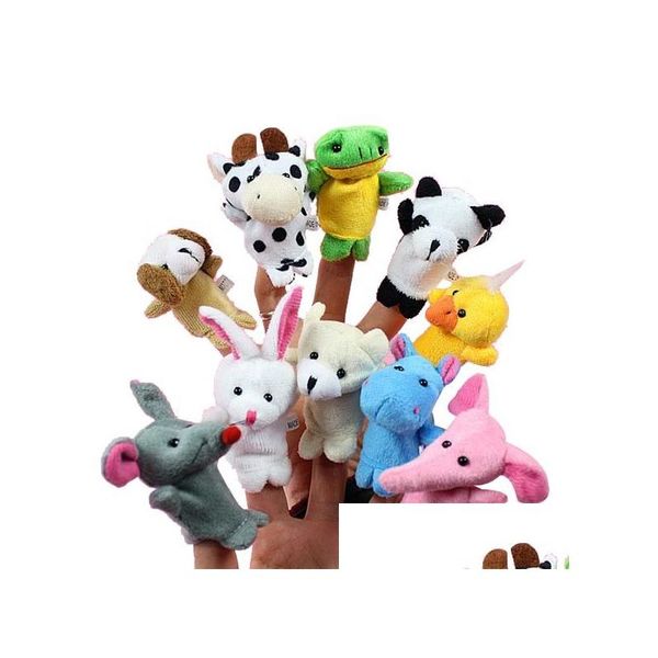Finger Toys 10 Unids / set Animal de Dibujos Animados Títere Bebé Felpa Para Niños Favor Regalo Familia Muñecas Niños Juguete Drop Delivery Regalos Novedad Gag Dhdca