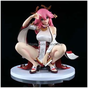 Vingerspeelgoed 15 cm Genshin Impact Yae Miko Girl Figure Mona Y Action Adt Collectible Model Doll Drop Delivery Gifts Novelty Gag Dhpbt