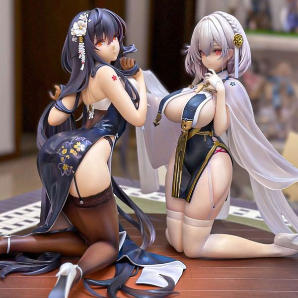 Finger Toys 17cm Azur Lane Azuma Soft Voice of Spring Ver Lightweight Ver Pvc Figura de acción Juguete Colección para adultos Modelo Hentai Doll Gift