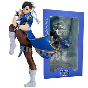 Finger Toys 18cm Street Fighter Chun Li Sexy Anime Girl Figure POP UP PARADE Chun Li Battle Action Figure Adult Collectible Model Doll Toys