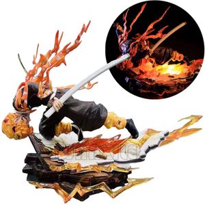 Jouets à doigts 28 cm Agatsuma Zenitsu tueur de démons Figure d'anime Kimetsu No Yaiba Figurine d'action Giyuu/nezuko/rengoku Figurine modèle poupée jouets
