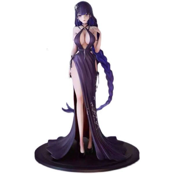 Jouets à doigts 30 cm Genshin Impact Raiden Shogun Sexy Anime fille Figure Cheongsam robe Gk Beelzebul figurine d'action modèle à collectionner poupée jouets