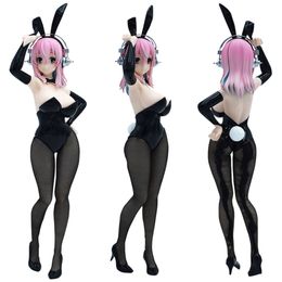 Finger Toys 31 cm Furyu Bicute Bunnies Super Sonico Figura de anime sexy Supersonico Bunny Girl Figura de acción Colección para adultos Modelo Muñeca Juguetes