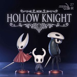 Finger Toys 3 unids/set Hollow Knight Anime Juego Figura el Caballero Figura de Acción Hornet/quirrel Estatuilla Modelo Coleccionable Muñeca Juguete Regalo 6-12 cm