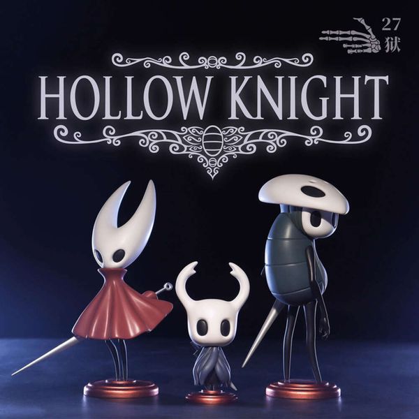Finger Toys 3 pièces/ensemble Hollow Knight Anime jeu Figure le chevalier figurine d'action frelon/écureuil Figurine à collectionner modèle poupée jouet cadeau 6-12 cm
