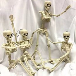 Jouets à doigts 40 cm, nouveauté, figurines d'action, crânes pour enfants et adultes, jouets de farces, squelette articulé mobile d'horreur, décoration suspendue effrayante pour fête d'halloween