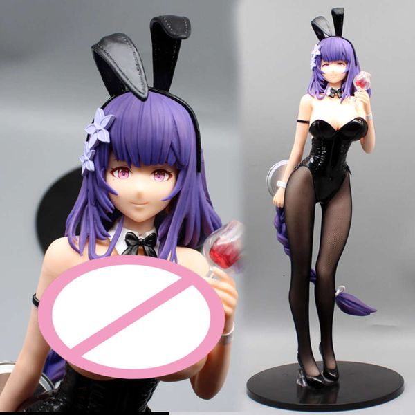 Jouets à doigts 43 cm Nsfw Genshin Impact Figure d'anime Raiden Shogun 1/4 lapin Ver figurine d'action en PVC adulte modèle à collectionner jouets poupée cadeaux