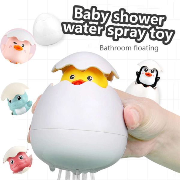 Juguetes para los dedos, juguete de baño para bebé, pato, pingüino, huevo, rociador de agua, rociador de baño, ducha, natación, juego de agua, juguetes para bebés