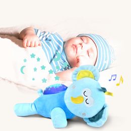Finger Toys Children S zacht speelgoed gevulde Soothe Doll Baby Sleep Led Night Lamp Animal Plush Musical Projector Light Plushie 220829