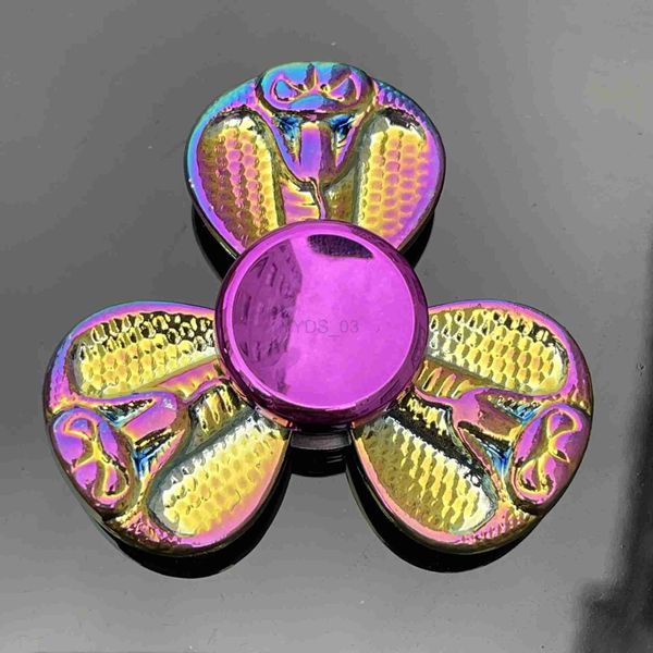 Juguetes para los dedos Cute Cartoon Rainbow Metal Fidget Spinner Rodamiento de acero inoxidable Alivio del estrés de alta velocidad TDAH Ansiedad para adultos y niños yq240227