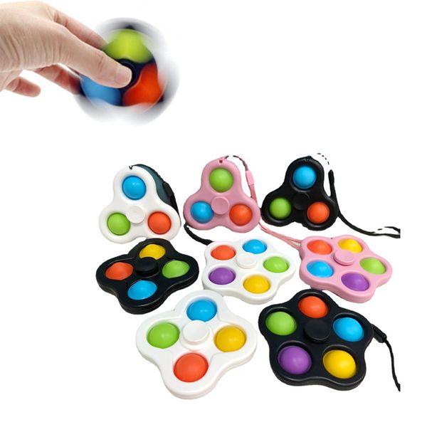 Finger Toys Fidget Spinner Porte-clés Adulte Enfants Décompression Rongeur Tueur Balles Sensorielles Porte-clés Pendentif DHL Envoyer