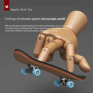 Vingerspeeltjes vinger skateboard houten toets speelgoed professionele stents vinger skate set d240529