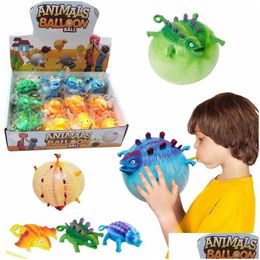 Jouets à doigts Jouets à doigts Styledinosaure Squishy Anti Gonflable Jouet Animal Squeeze Ballon Ballon Mignon Drôle Enfants Cadeaux Halloween Jouet Dhje7