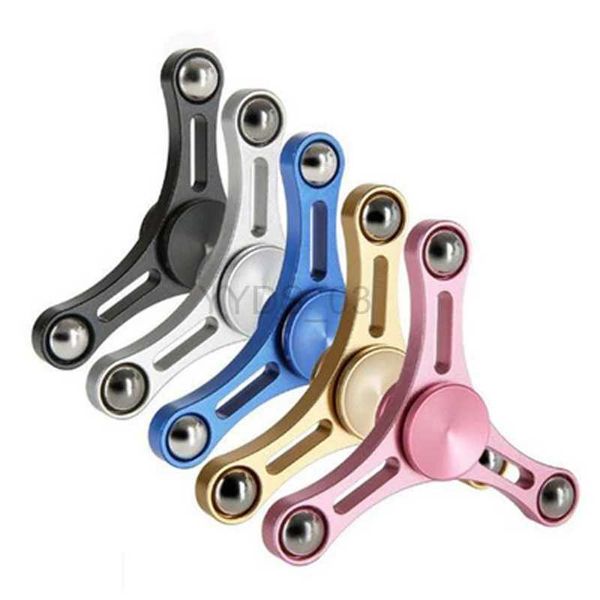 Juguetes para los dedos divertido niño juguete para adultos Fidget Spinner Tri-Spinner Metal EDC manos para niños rompecabezas antiestrés J0150 yq240227