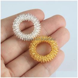 Juguetes para los dedos Masr Ring Gag Acupuntura Cuidado de la salud Masa corporal Belleza Dedos saludables Mas Anillos Drop Entrega Regalos Novedad Dhcyb