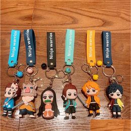 Jouets de doigt Pendentif Porte-clés Demon Slayer Kimetsu No Yaiba Kamado Tanjirou Nezuko Cosplay Accessoires Accessoires de dessin animé Porte-clés Drop Deli Otdmo