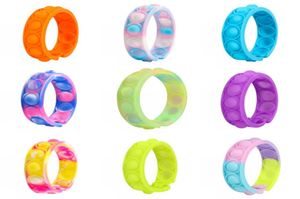 Jouets de doigt poussoir les bracelets en silicone bulles