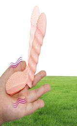 Vibrador de dedo, Juguetes sexuales para mujer, estimulador de clítoris, cepillo, funda para el dedo, vibrador de punto G, productos sexuales S10182726016