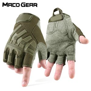 Mitaines Gant Demi Doigt Gants Tactique Militaire Armée Mitaines SWAT Airsoft Vélo Tir En Plein Air Randonnée Conduite Hommes 220624