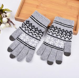 Gants sans doigts 1 paire hommes écran tactile pour Mobile 4 couleurs laine tricotée haute qualité mâle épaissir chaud hiver automne mitaines