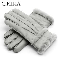 Gants sans doigts 100 gants en cuir de mouton véritable hiver automne mode chaud polaire neige mitaines hommes en plein air cinq doigts poignet 231122