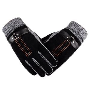 Vingerloze handschoenen 2021 volwassen mannen winter katoen wollen wanten mode solide warm