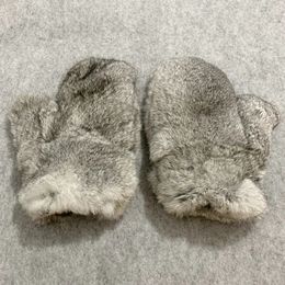 Vingerloze Handschoenen 2023 Verkoop Mannen Winter Warm Echt Echt Konijnenbont Handschoen Mode Unisex Russische Vrouwen Wanten 231122