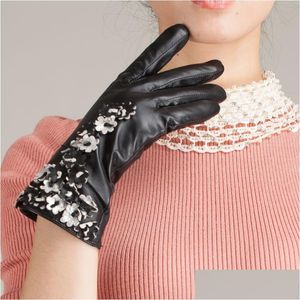 Gants sans doigts Fashion- Haute Qualité Kursheuel Luxueux Peau de Mouton Importée Femmes Cuir Souple Poignet Chaud Ku-001 Drop Livraison Fa Dh9Gg