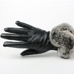 Vingerloze Handschoenen GO BALLISTIC YA Echt Schapenleer met Bont Pols Dame Winter Hoge Kwaliteit Fluwelen Winddicht 230804