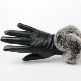 Gants sans doigts GO BALLISTIC YA gants en cuir de mouton véritable avec poignet en fourrure dame hiver velours de haute qualité coupe-vent 230826